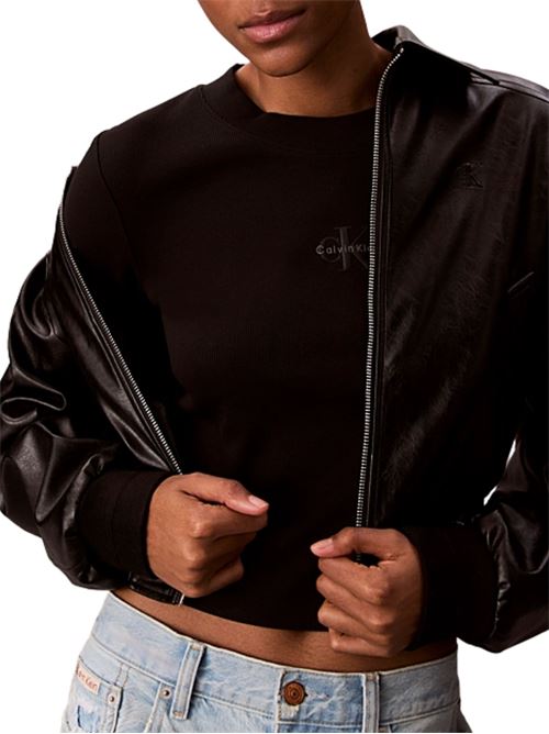 T-shirt manica lunga in cotone Calvin Klein Jeans | LV047A803GUB1